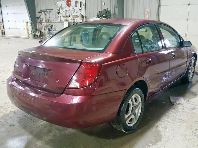 1G8AL52F23Z188833 - 2003 SATURN ION LEVEL BURGUNDY photo 4