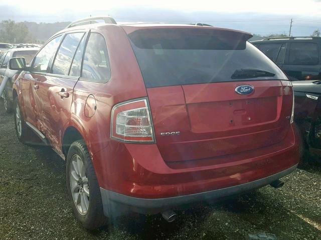 2FMDK38C27BA57204 - 2007 FORD EDGE SEL RED photo 3