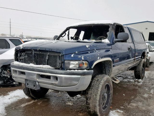 1B7KF23681J596618 - 2001 DODGE RAM 2500 BLUE photo 2