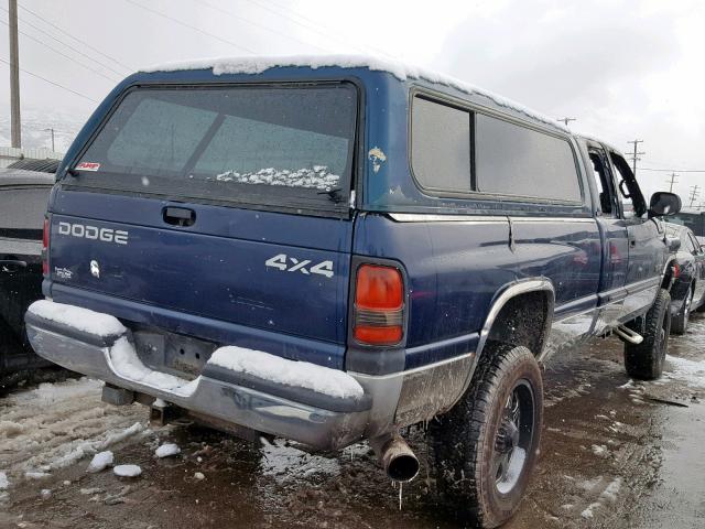 1B7KF23681J596618 - 2001 DODGE RAM 2500 BLUE photo 4