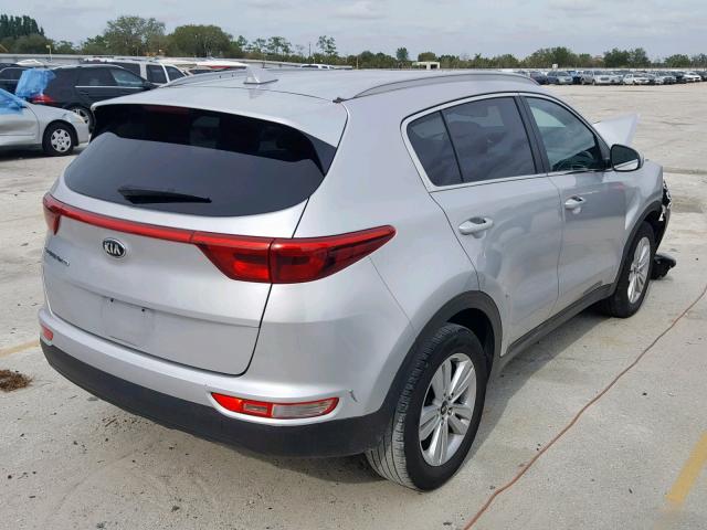 KNDPM3AC5H7036993 - 2017 KIA SPORTAGE L SILVER photo 4