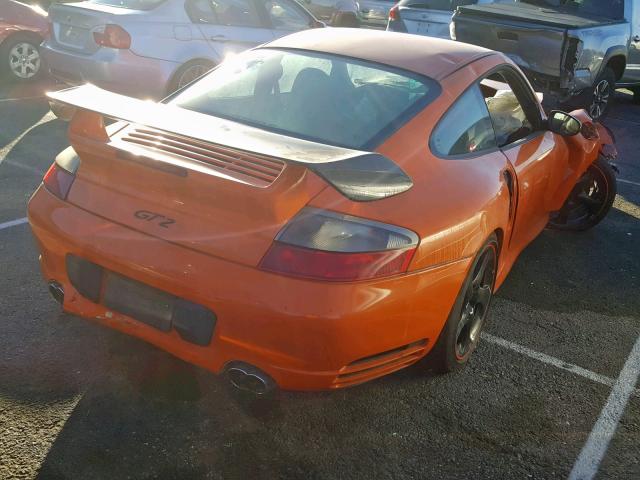 WP0AB29911S687622 - 2001 PORSCHE 911 TURBO ORANGE photo 4