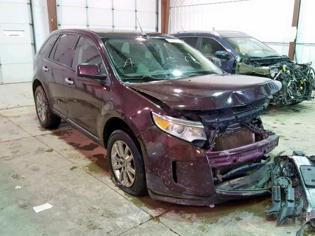 2FMDK4JC1BBA84452 - 2011 FORD EDGE SEL MAROON photo 1