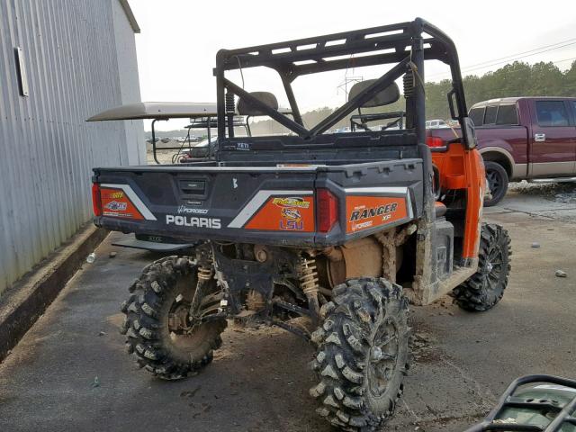 4XAUH88A9DB627044 - 2013 POLARIS RANGER 900 ORANGE photo 4