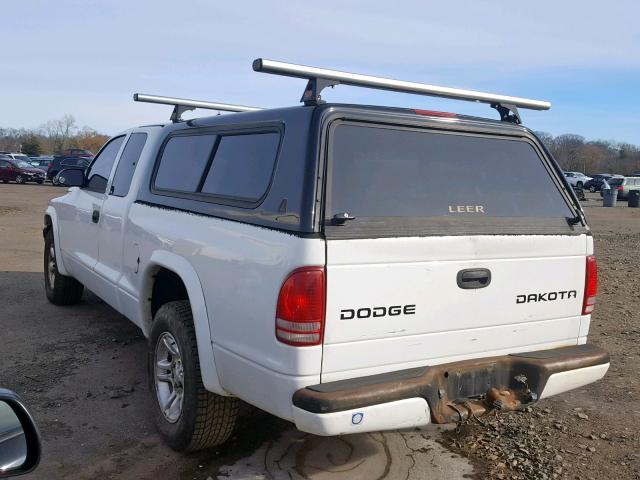 1D7HL32X53S252640 - 2003 DODGE DAKOTA SPO WHITE photo 3