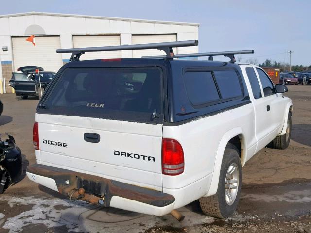 1D7HL32X53S252640 - 2003 DODGE DAKOTA SPO WHITE photo 4