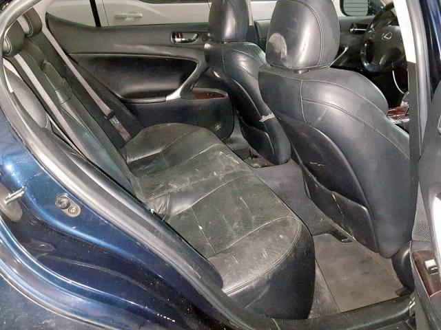 JTHBK262X65009886 - 2006 LEXUS IS 250 BLUE photo 6