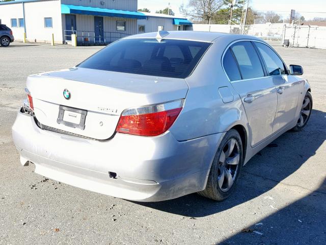 WBANE53507CW62517 - 2007 BMW 525 I SILVER photo 4