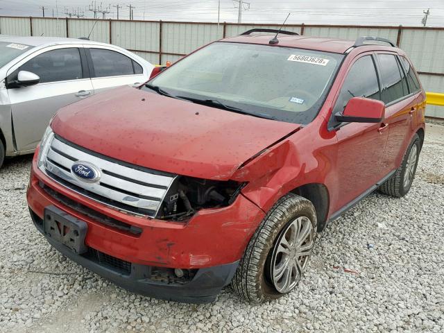 2FMDK38C47BA84310 - 2007 FORD EDGE SEL RED photo 2