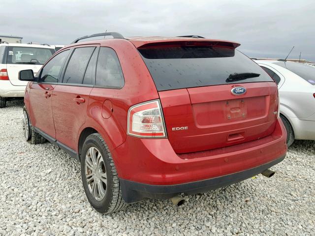 2FMDK38C47BA84310 - 2007 FORD EDGE SEL RED photo 3