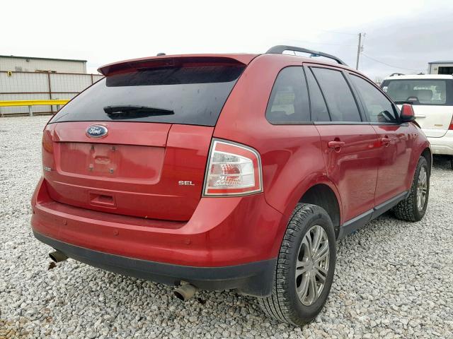 2FMDK38C47BA84310 - 2007 FORD EDGE SEL RED photo 4