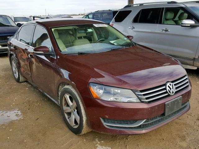 1VWBS7A31EC049926 - 2014 VOLKSWAGEN PASSAT SE BURGUNDY photo 1