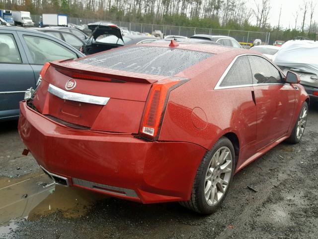 1G6DK1ED9B0117207 - 2011 CADILLAC CTS PERFOR RED photo 4