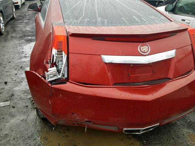 1G6DK1ED9B0117207 - 2011 CADILLAC CTS PERFOR RED photo 9