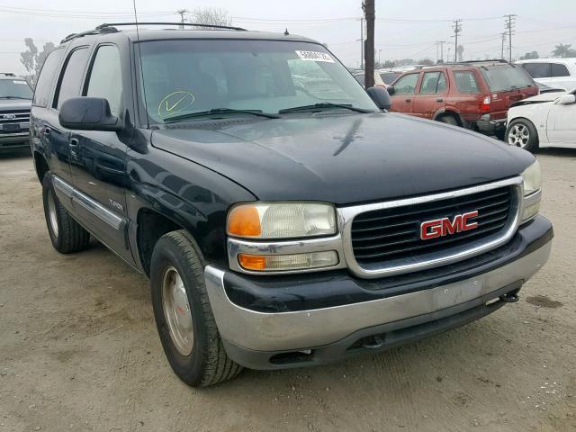 1GKEC13T12R253114 - 2002 GMC YUKON BLACK photo 1