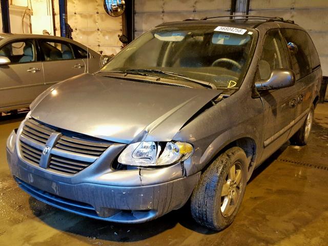 1D8GP45R87B106382 - 2007 DODGE CARAVAN SX BLUE photo 2