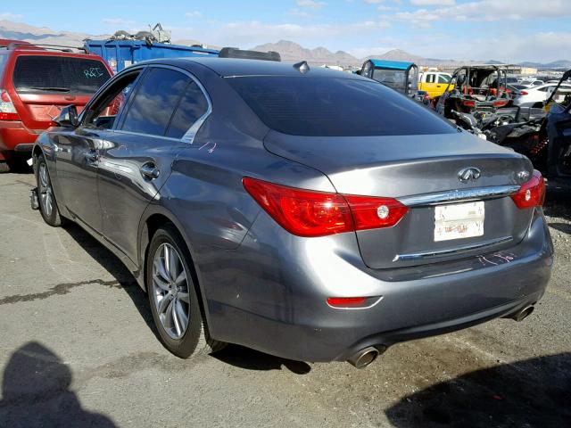 JN1BV7AP1EM685076 - 2014 INFINITI Q50 BASE GRAY photo 3