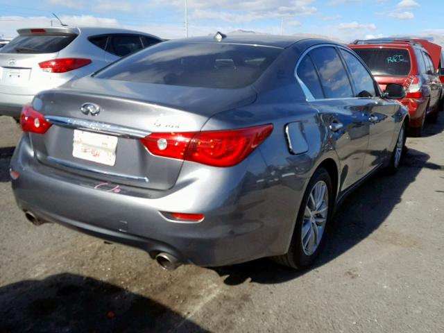 JN1BV7AP1EM685076 - 2014 INFINITI Q50 BASE GRAY photo 4