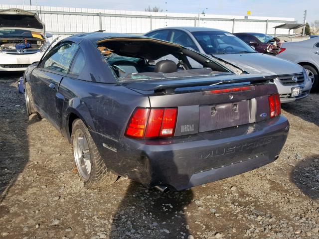 1FAFP42R73F420077 - 2003 FORD MUSTANG MA GRAY photo 3