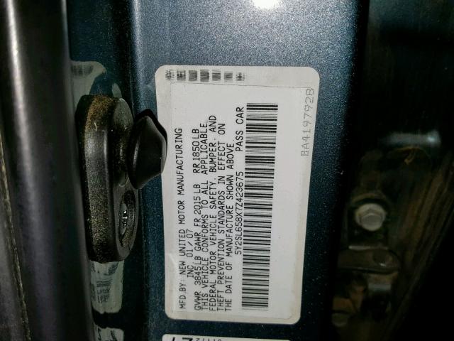 5Y2SL658X7Z423675 - 2007 PONTIAC VIBE GRAY photo 10