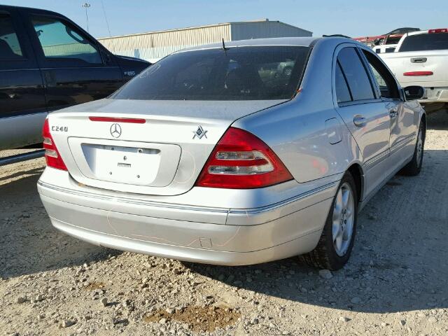 WDBRF61J03F318782 - 2003 MERCEDES-BENZ C 240 SILVER photo 4