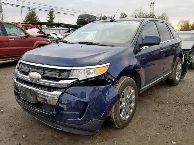 2FMDK4KC0BBA44958 - 2011 FORD EDGE LIMIT BLUE photo 2