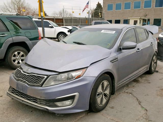 KNAGM4AD7C5010783 - 2012 KIA OPTIMA HYB BLUE photo 2