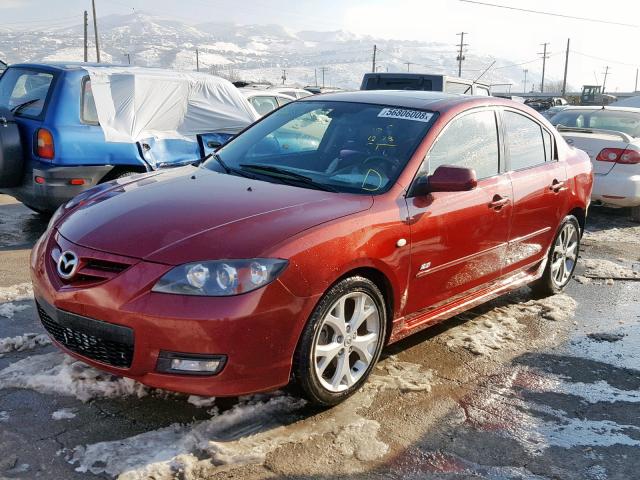 JM1BK323781181017 - 2008 MAZDA 3 S RED photo 2