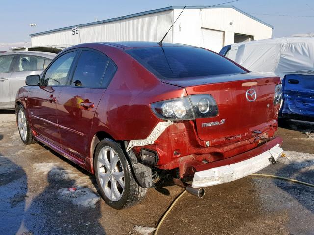 JM1BK323781181017 - 2008 MAZDA 3 S RED photo 3