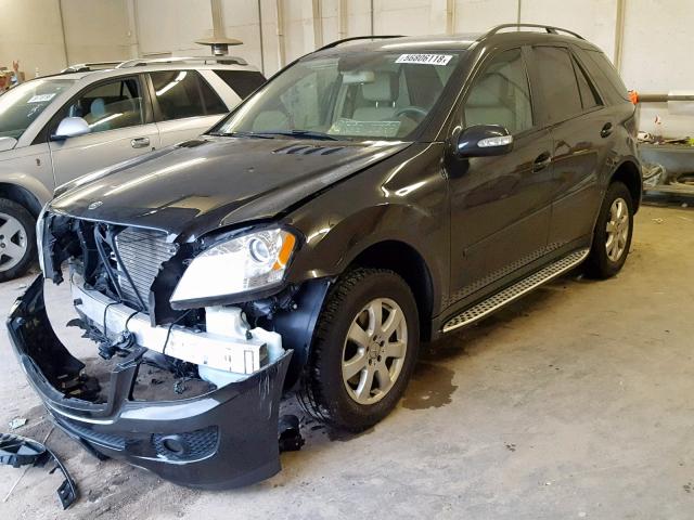 4JGBB86E87A152788 - 2007 MERCEDES-BENZ ML 350 BLACK photo 2