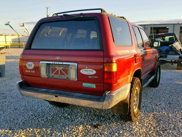 JT3VN29V5P0018591 - 1993 TOYOTA 4RUNNER VN RED photo 4