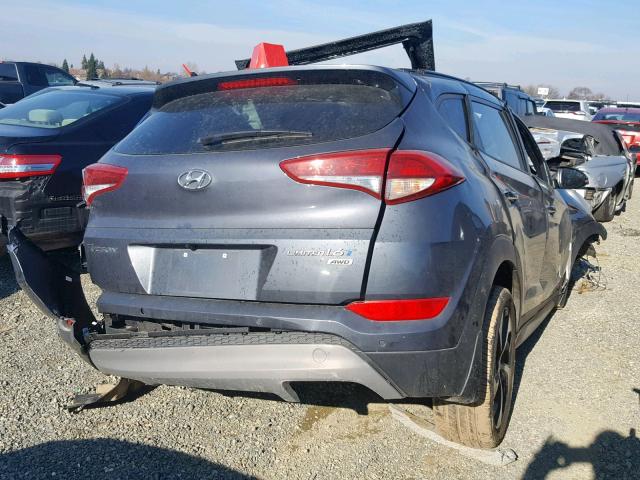 KM8J3CA23HU590806 - 2017 HYUNDAI TUCSON LIM BLUE photo 4