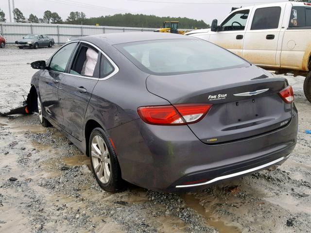 1C3CCCAB5FN580657 - 2015 CHRYSLER 200 LIMITE GRAY photo 3