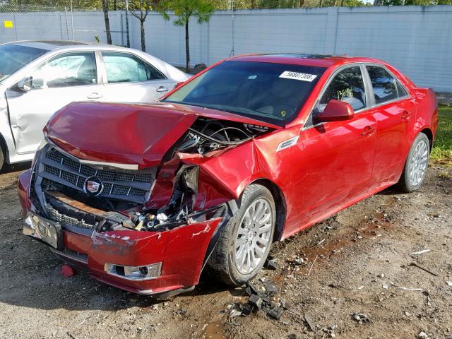 1G6DS5EV8A0123045 - 2010 CADILLAC CTS PREMIU RED photo 2