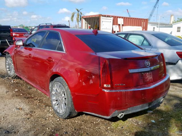 1G6DS5EV8A0123045 - 2010 CADILLAC CTS PREMIU RED photo 3