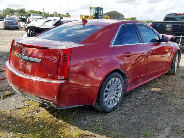 1G6DS5EV8A0123045 - 2010 CADILLAC CTS PREMIU RED photo 4