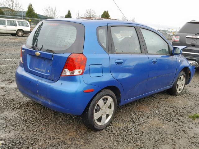 KL1TD66698B164600 - 2008 CHEVROLET AVEO BASE Mavi foto 4