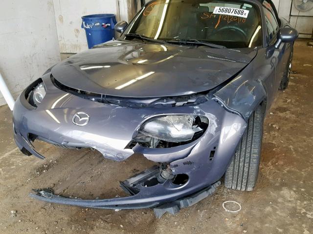 JM1NC25F170130059 - 2007 MAZDA MX-5 MIATA GRAY photo 9