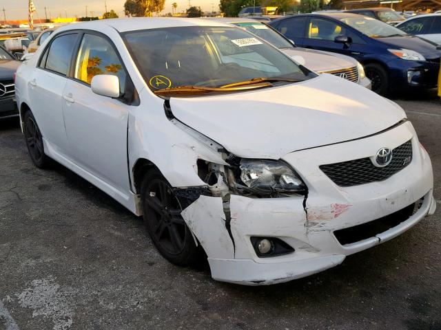 1NXBE40E19Z039713 - 2009 TOYOTA COROLLA XR WHITE photo 1