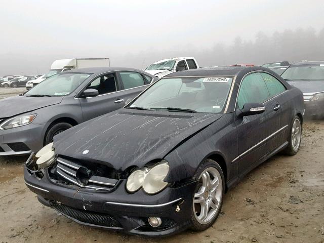 WDBTJ72H28F237943 - 2008 MERCEDES-BENZ CLK 550 BLACK photo 2