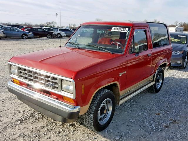 1FMCU12T4JUA60660 - 1988 FORD BRONCO II RED photo 2