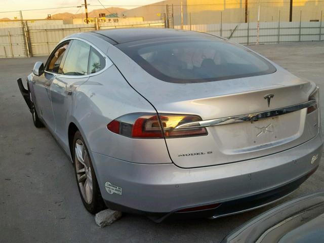 5YJSA1H10EFP33439 - 2014 TESLA MODEL S SILVER photo 3