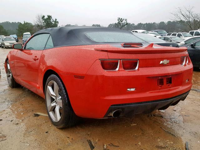 2G1FK3DJ3C9134240 - 2012 CHEVROLET CAMARO 2SS RED photo 3