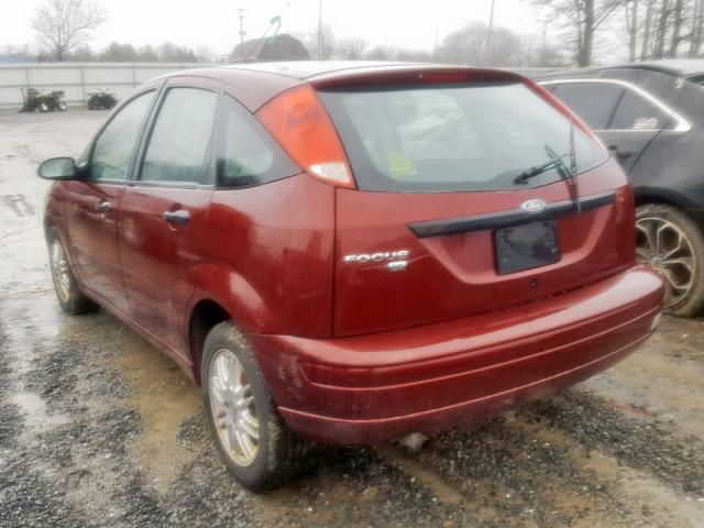 1FAFP37N37W239273 - 2007 FORD FOCUS ZX5 MAROON photo 3