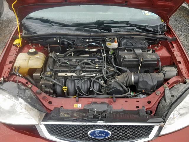 1FAFP37N37W239273 - 2007 FORD FOCUS ZX5 MAROON photo 7