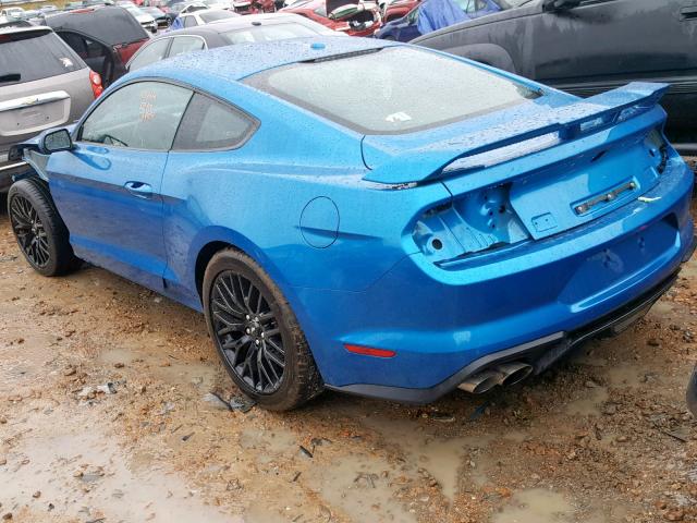 1FA6P8CF5K5118531 - 2019 FORD MUSTANG GT BLUE photo 3
