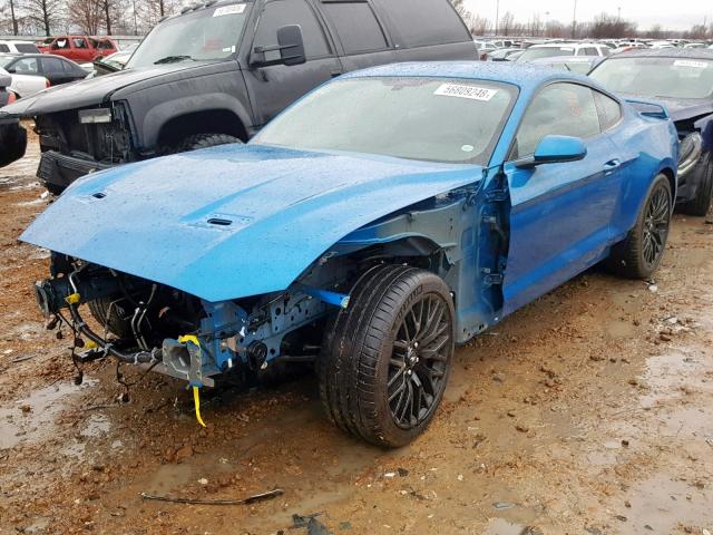 1FA6P8CF5K5118531 - 2019 FORD MUSTANG GT BLUE photo 9