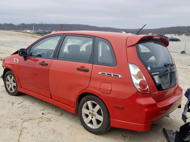 JS2RC62H765353499 - 2006 SUZUKI AERIO RED photo 3