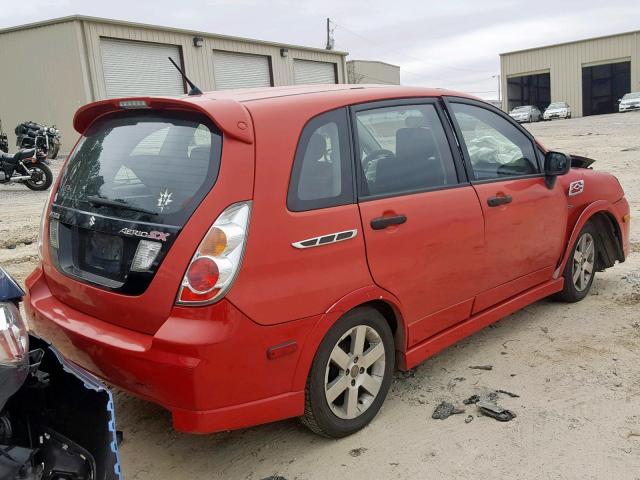 JS2RC62H765353499 - 2006 SUZUKI AERIO RED photo 4