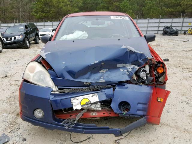 JS2RC62H765353499 - 2006 SUZUKI AERIO RED photo 9